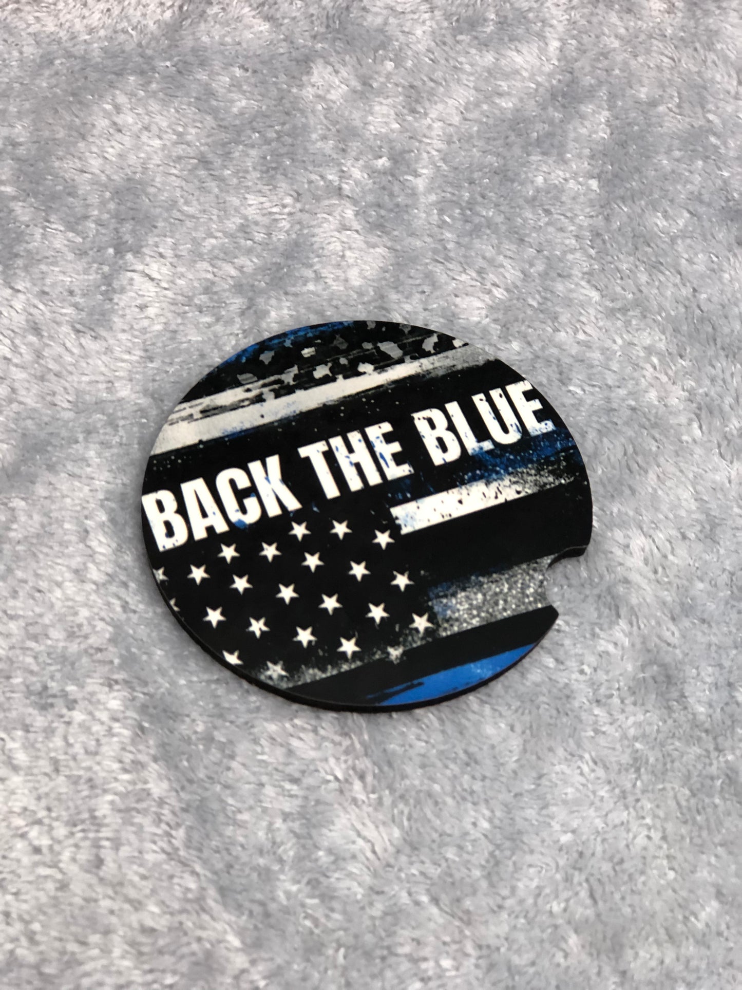 Back the Blue 20oz Tumbler Cup and Matching Car Coaster