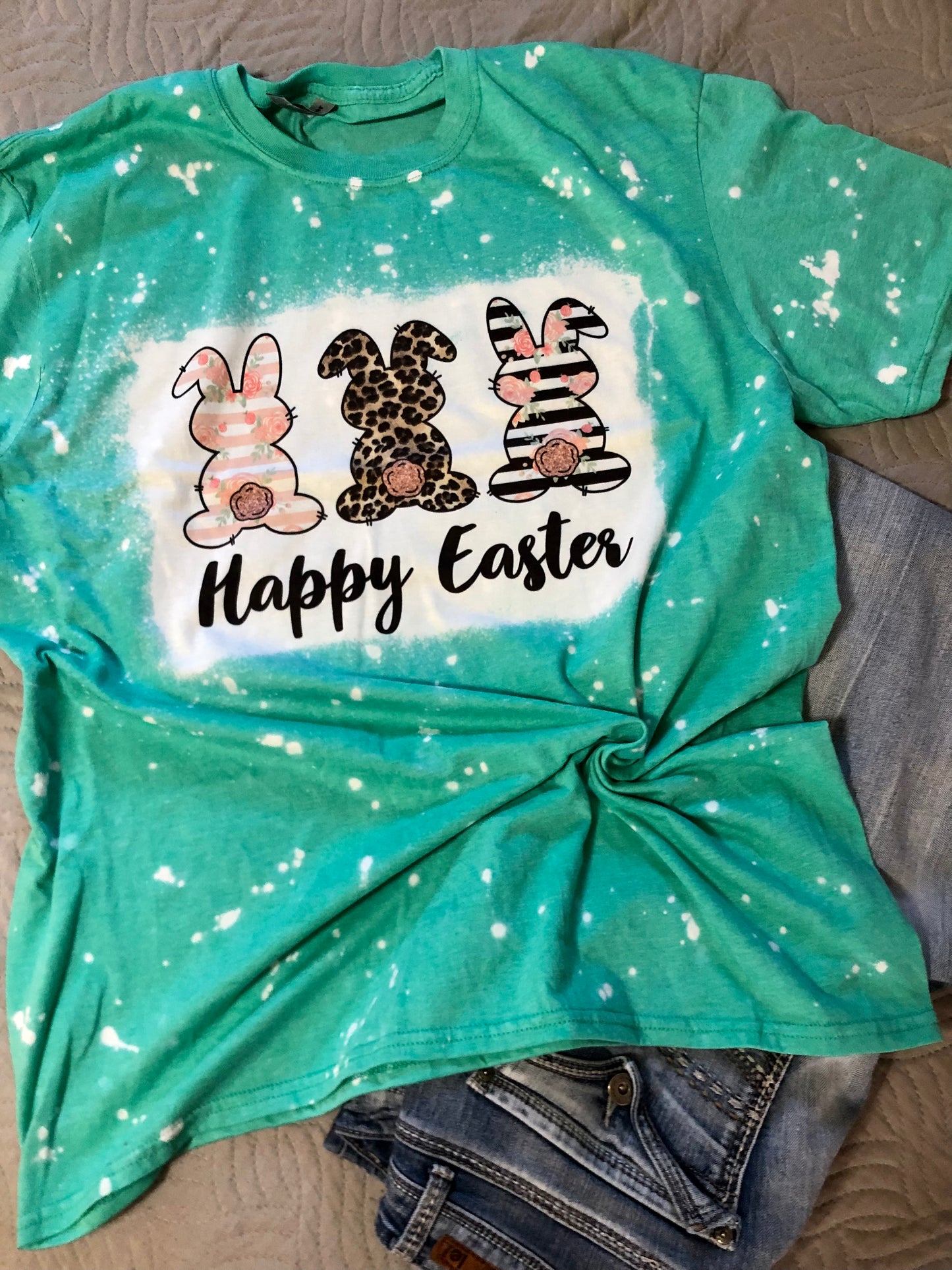Happy Easter Bleached Shirt