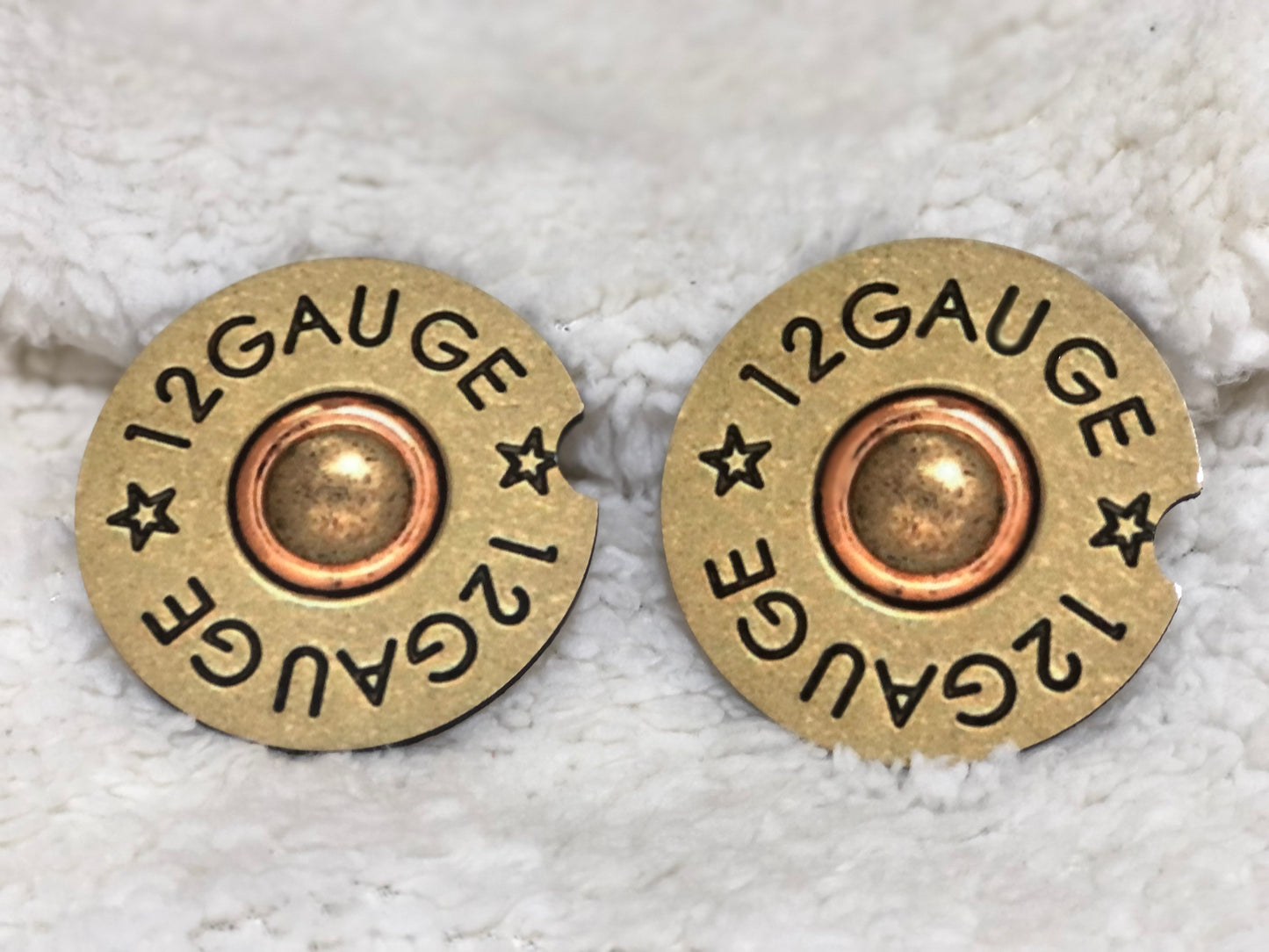 Shotgun Shell Car Coasters - Set of 2