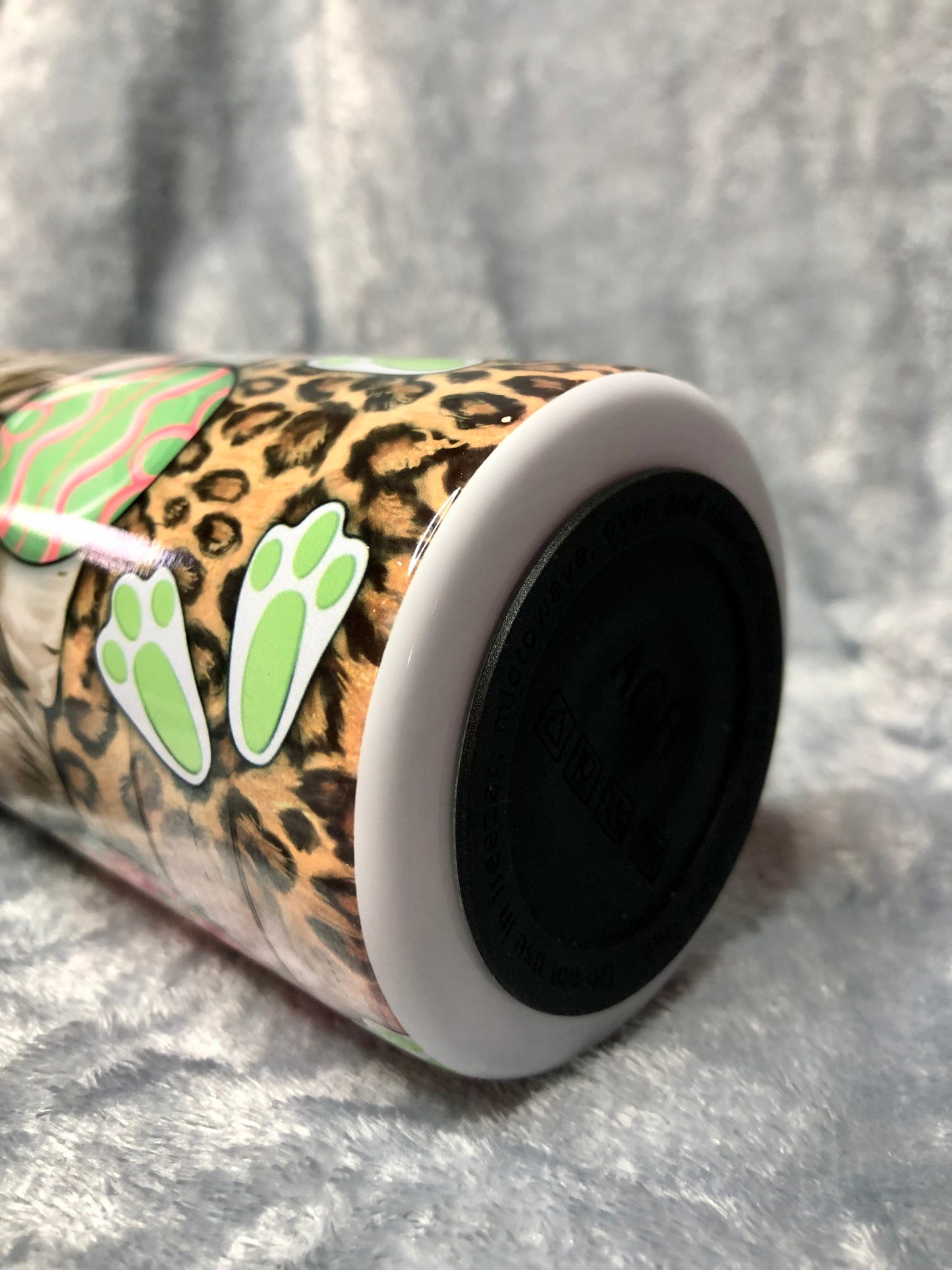 Easter Bunny with Leopard Print 20oz Tumbler