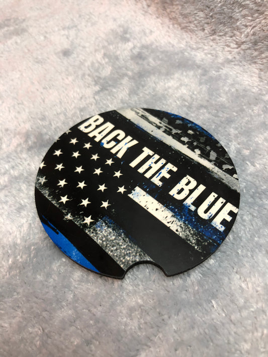 Back the Police Car Coasters - Set of 2