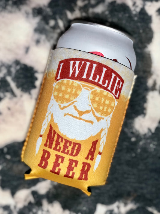 I Willie Need a Beer Can Cooler Koozie