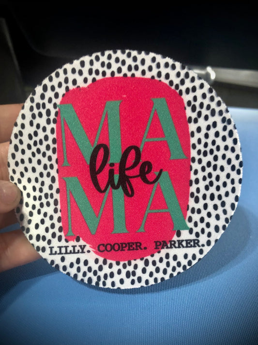 Custom Personalized Mama Coaster