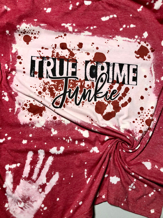 True Crime Junkie Bleached Shirt