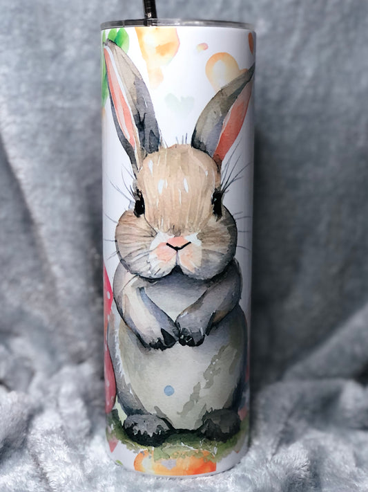 Easter Bunny Watercolor 20oz Tumbler