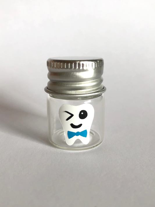 Tooth Jar with Blank Receipt from the Tooth Fairy
